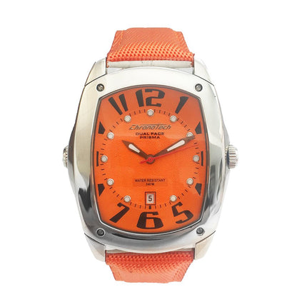 Chronotech Orange Lederuhr