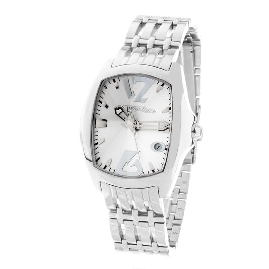Chronotech Silberne Edelstahluhr
