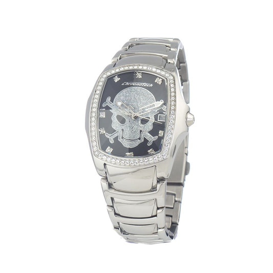 Chronotech Silberne Edelstahluhr
