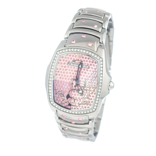 Chronotech Silberne Edelstahluhr