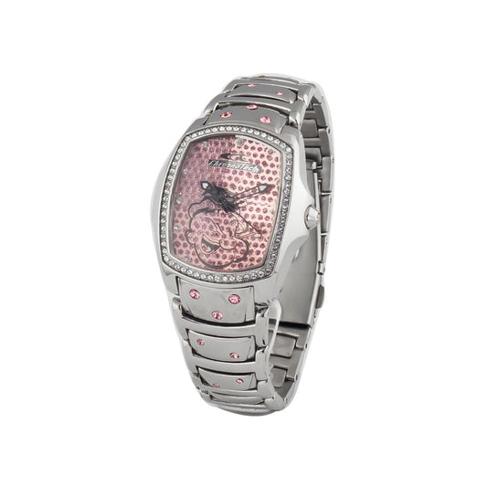 Chronotech Silberne Edelstahluhr