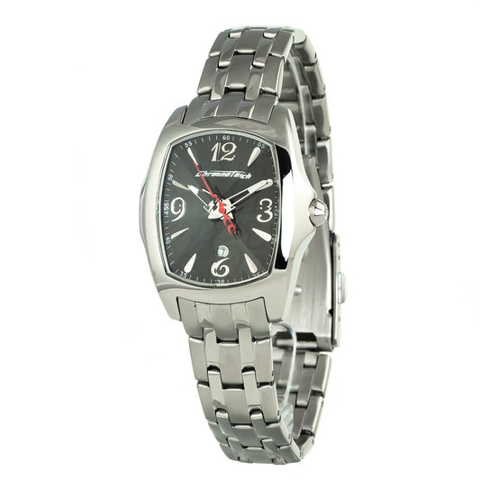 Chronotech Silberne Edelstahluhr