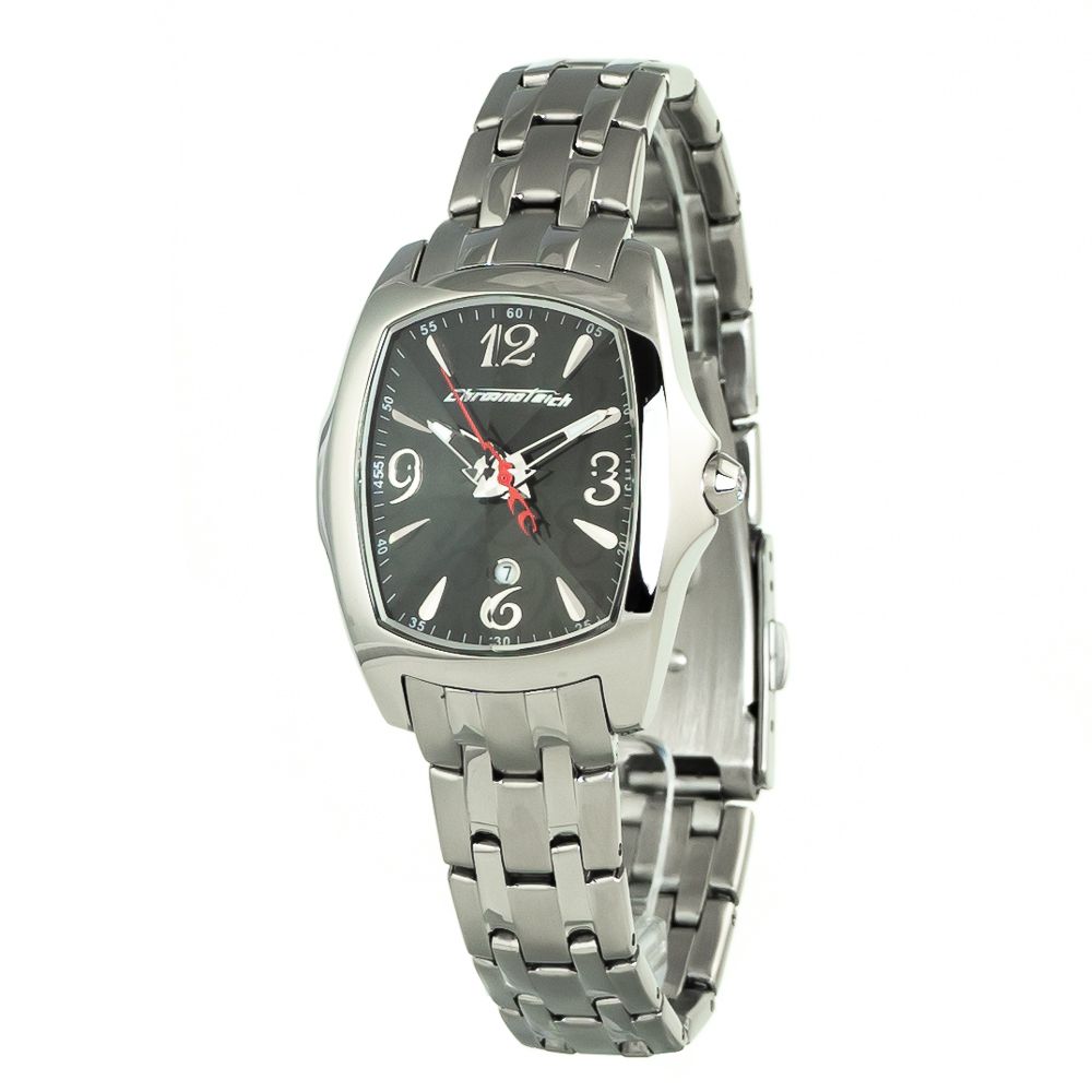 Chronotech Silberne Edelstahluhr