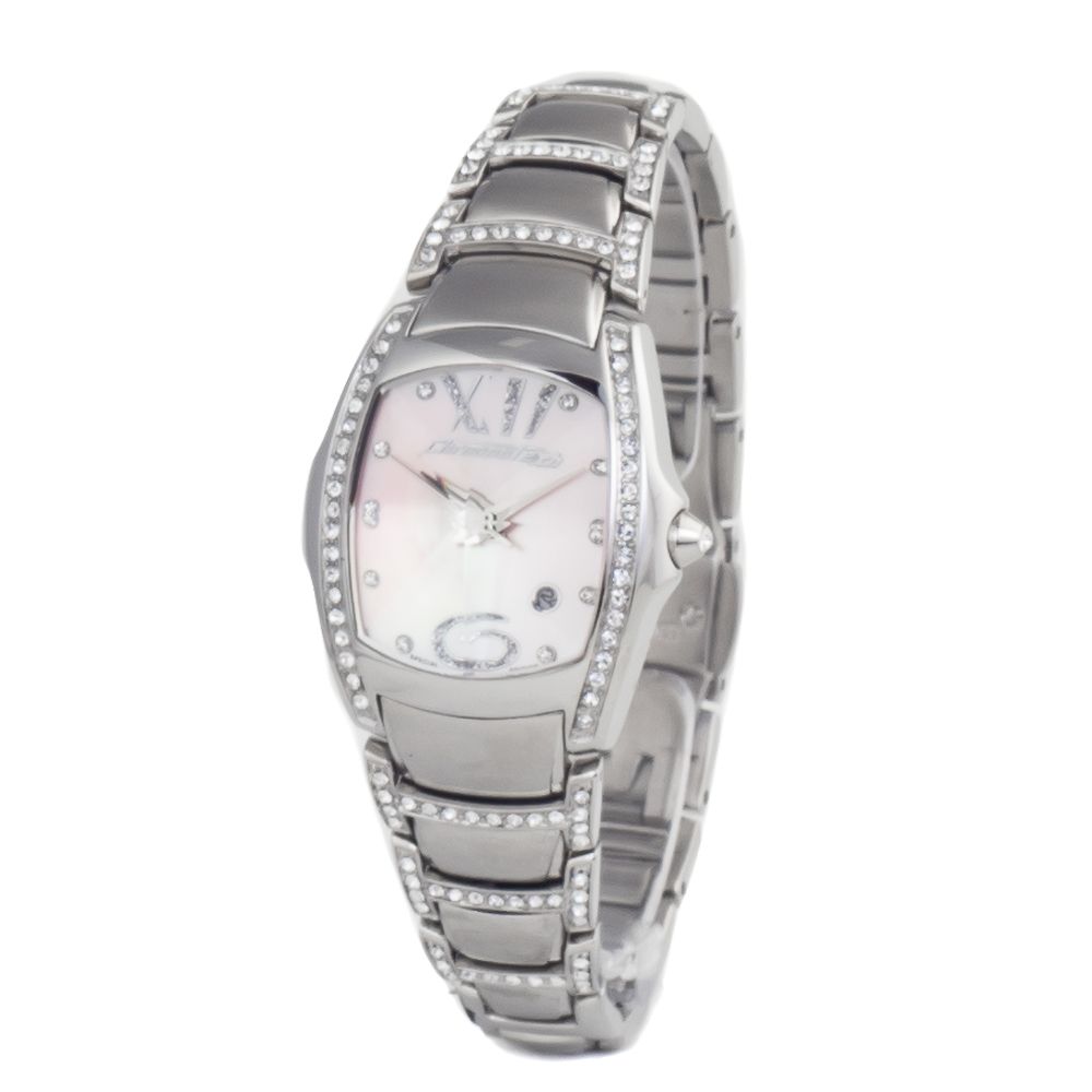 Chronotech Silberne Edelstahluhr