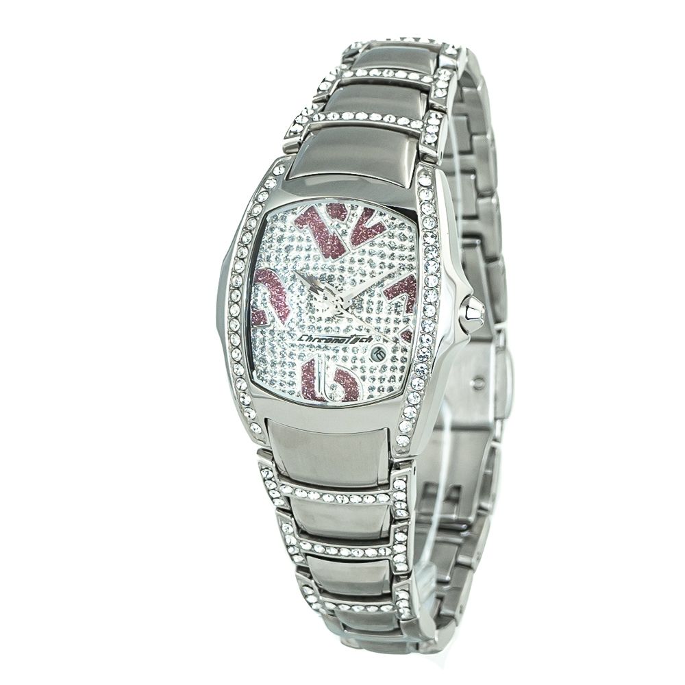 Chronotech Silberne Edelstahluhr
