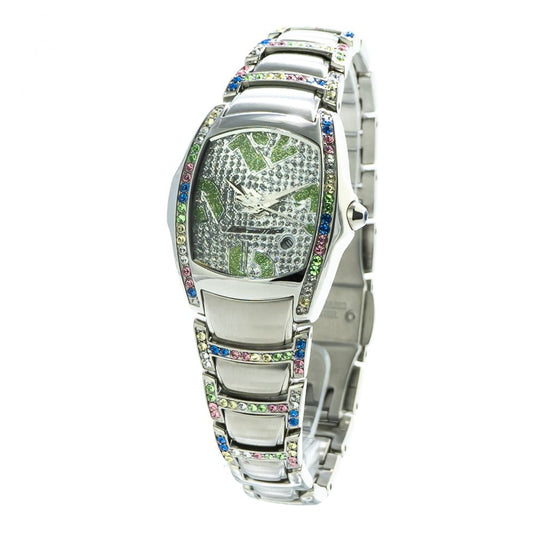 Chronotech Silberne Edelstahluhr