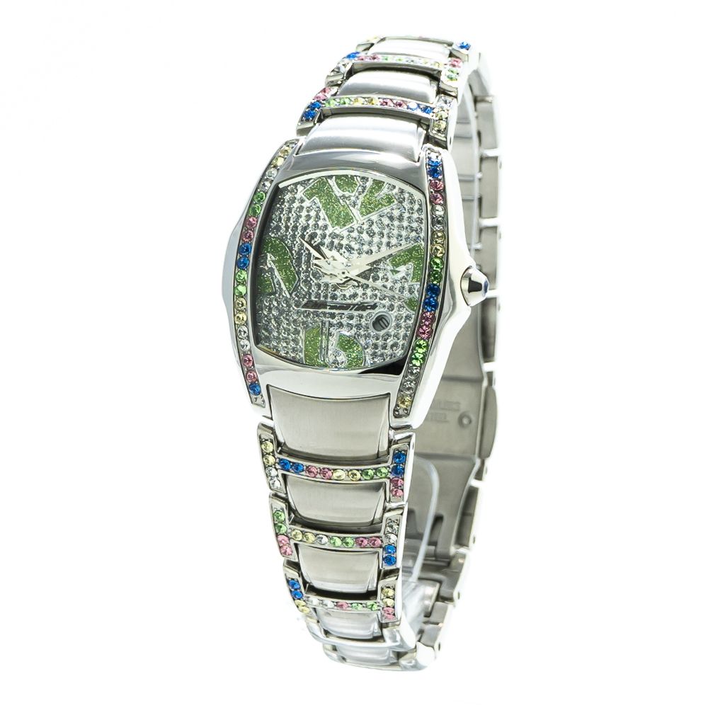 Chronotech Silberne Edelstahluhr