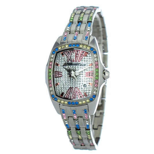 Chronotech Silberne Edelstahluhr