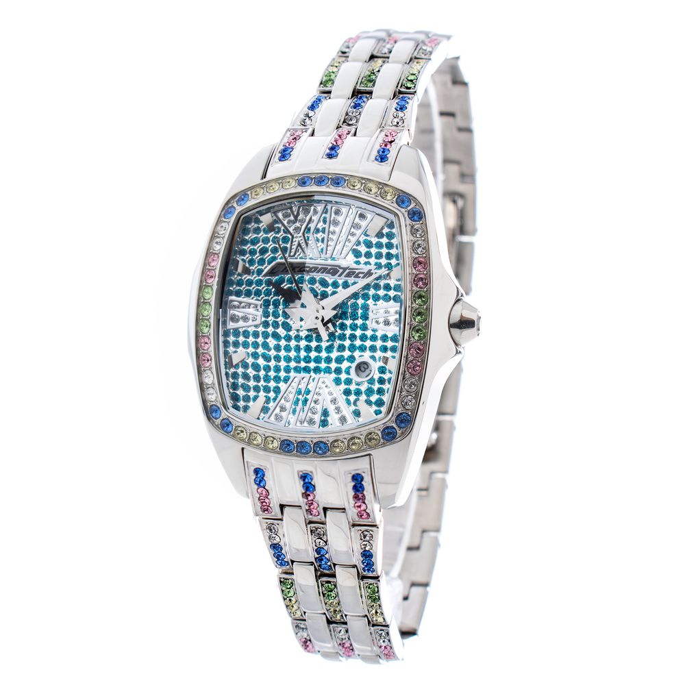 Chronotech Silberne Edelstahluhr