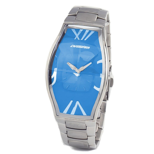 Chronotech Silberne Edelstahluhr