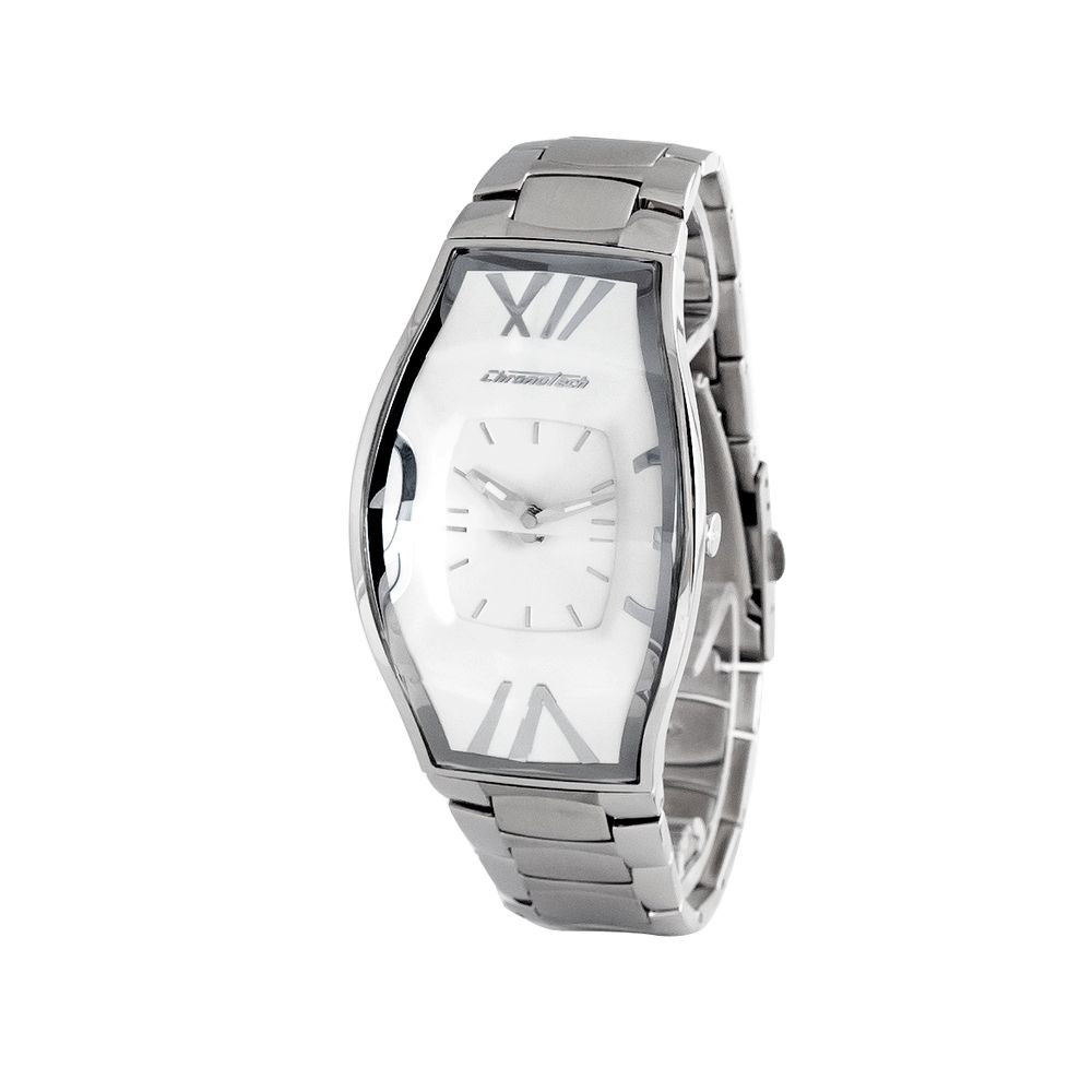 Chronotech Silberne Edelstahluhr