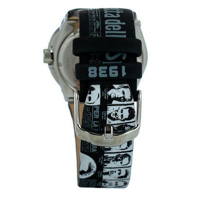 Chronotech Black Leather Sport Watch