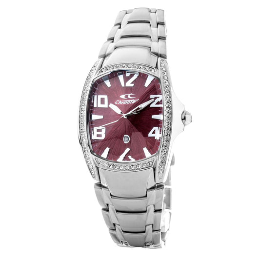 Chronotech Silberne Edelstahluhr