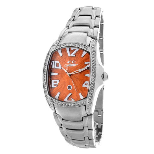 Chronotech Silberne Edelstahluhr