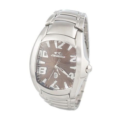 Chronotech Silberne Edelstahluhr