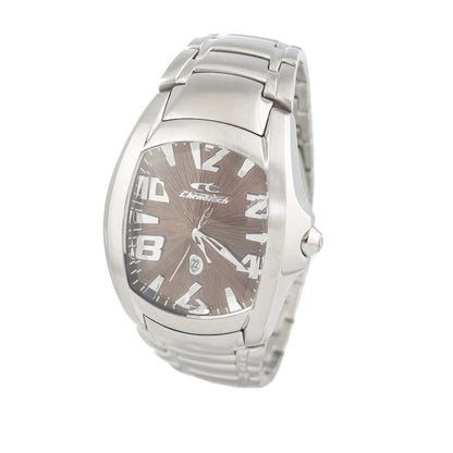 Chronotech Silberne Edelstahluhr