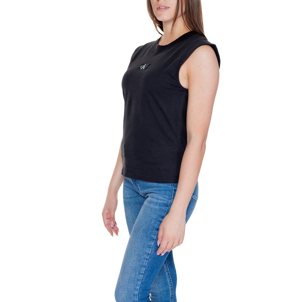 Calvin Klein Jeans – Schwarzes Baumwoll-T-Shirt
