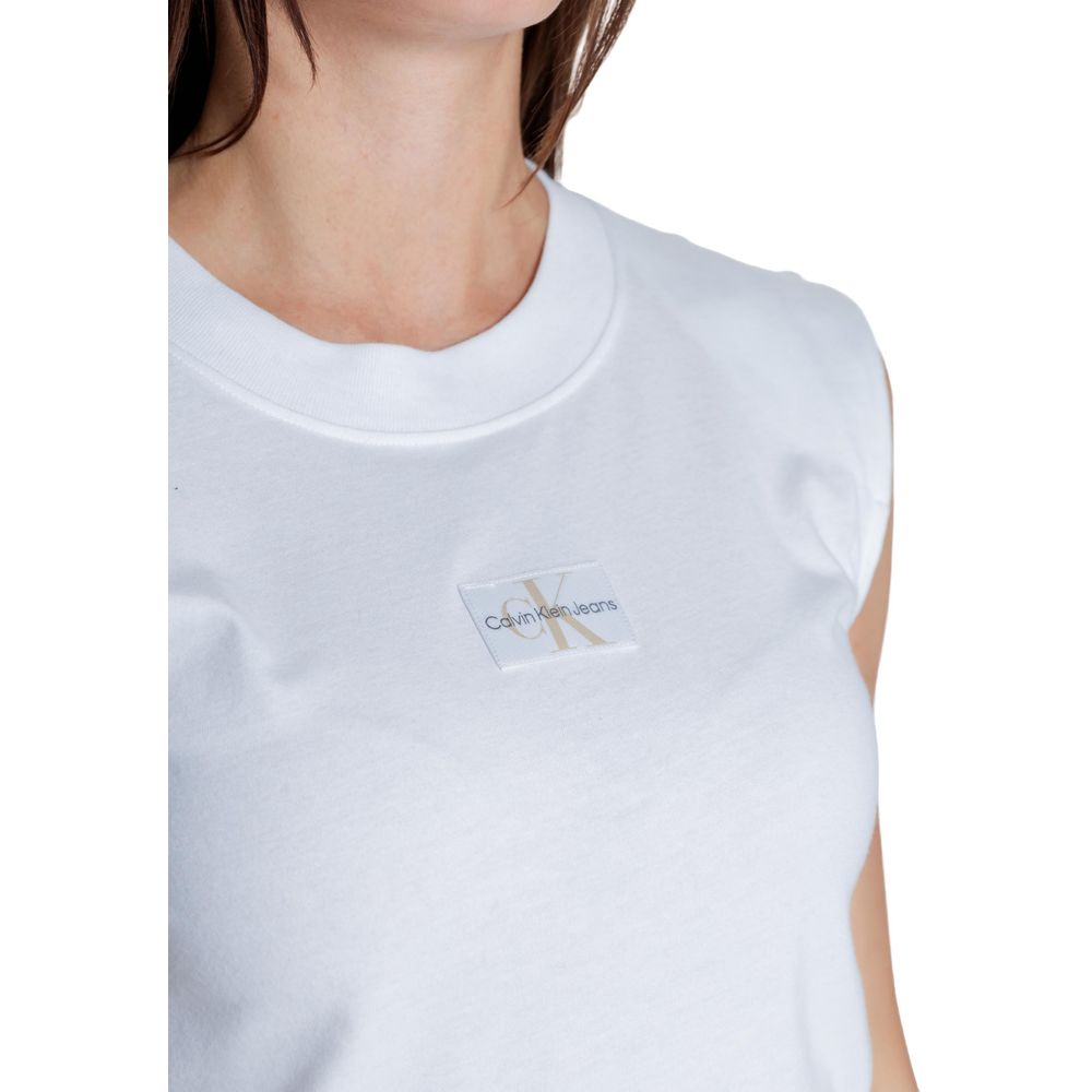 Calvin Klein Jeans – Weißes Baumwoll-T-Shirt