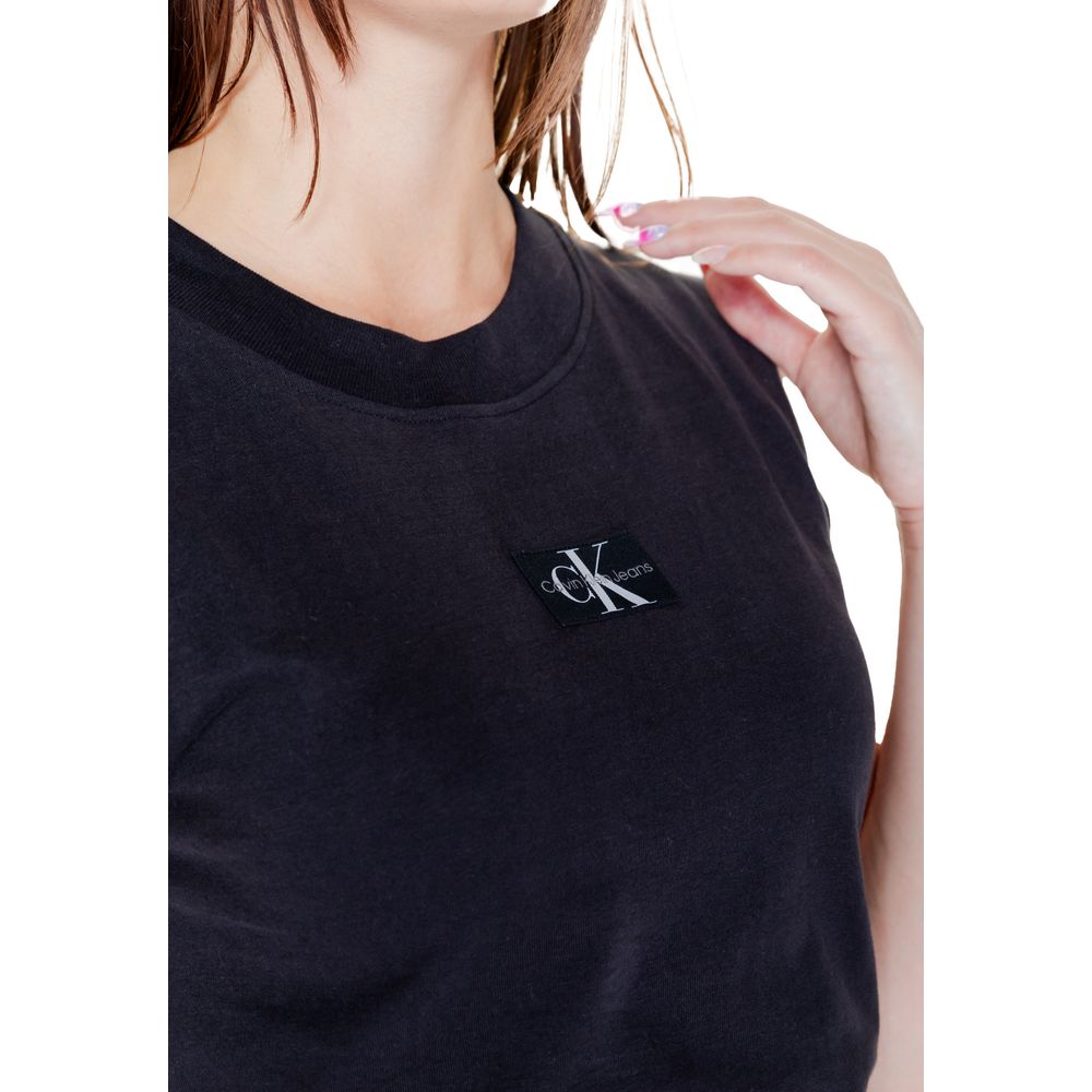 Calvin Klein Jeans – Schwarzes Baumwoll-T-Shirt