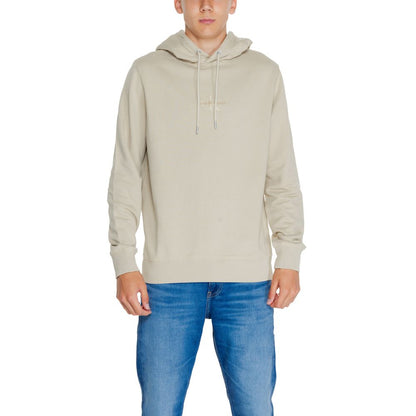 Calvin Klein Jeans – Kapuzenpullover aus recycelter Baumwolle in Beige