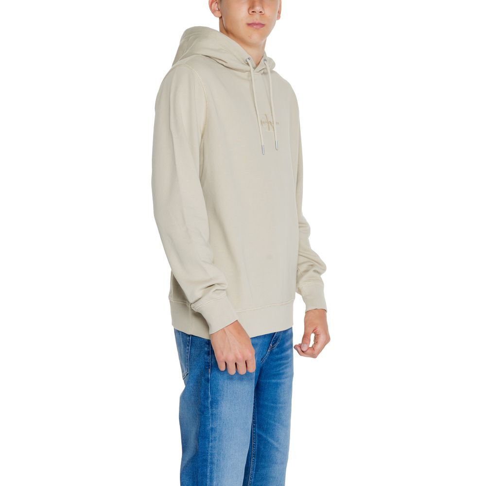 Calvin Klein Jeans – Kapuzenpullover aus recycelter Baumwolle in Beige