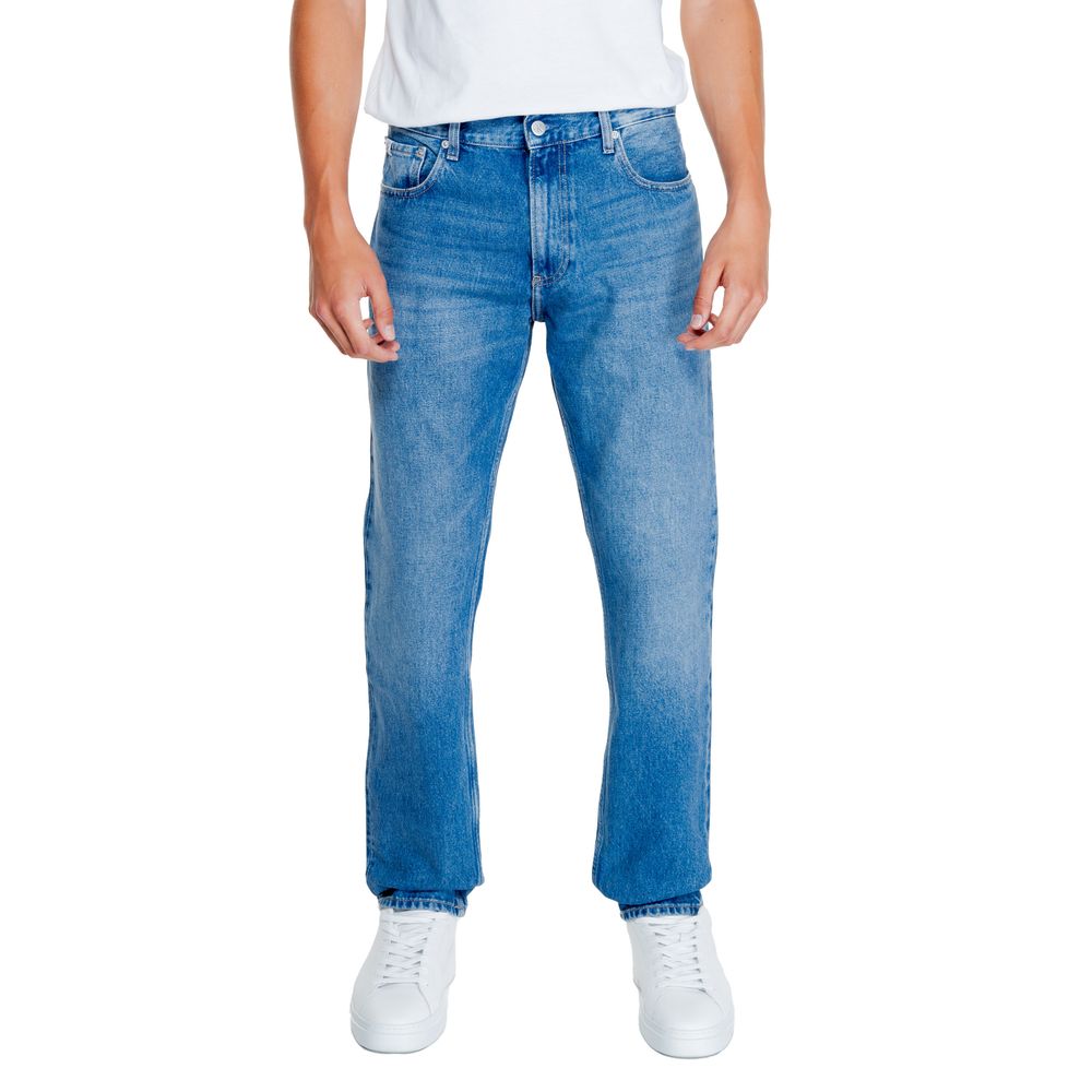 Calvin Klein Jeans Hellblaue Baumwolljeans mit entspannter Passform