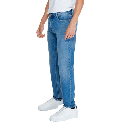 Calvin Klein Jeans Hellblaue Baumwolljeans mit entspannter Passform
