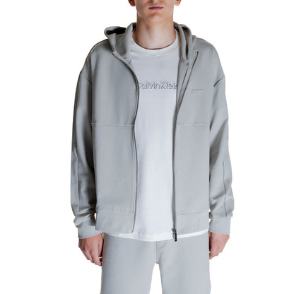 Calvin Klein Grauer Baumwoll-Kapuzenpullover