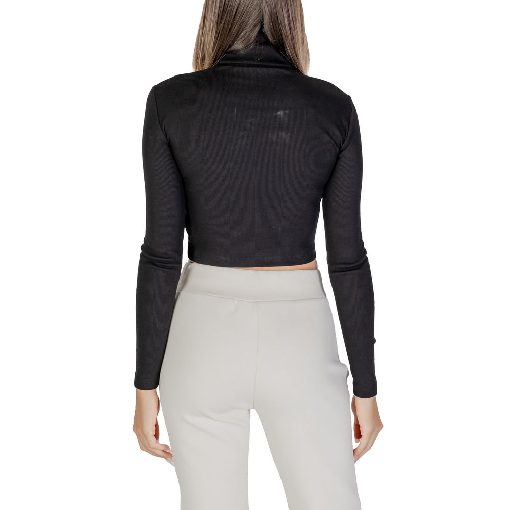 Calvin Klein Jeans – Schwarzes Langarmshirt aus Baumwolle