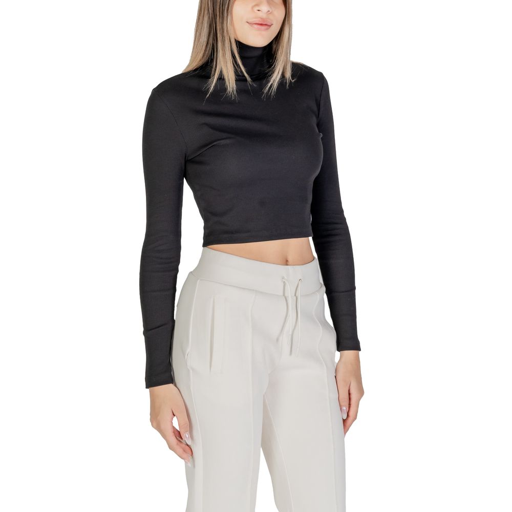 Calvin Klein Jeans – Schwarzes Langarmshirt aus Baumwolle