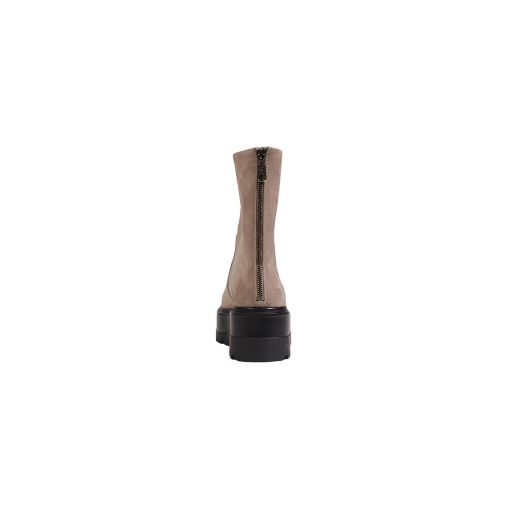 Calvin Klein Jeans Beige Knöchelhohe Stiefel aus recyceltem Polyester