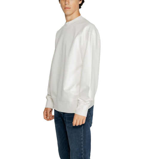 Calvin Klein Jeans – Weißes Sweatshirt aus recycelter Baumwolle