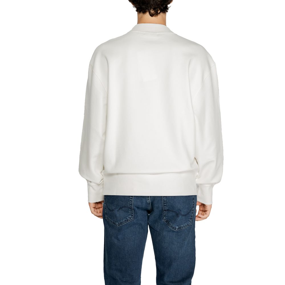 Calvin Klein Jeans – Weißes Sweatshirt aus recycelter Baumwolle
