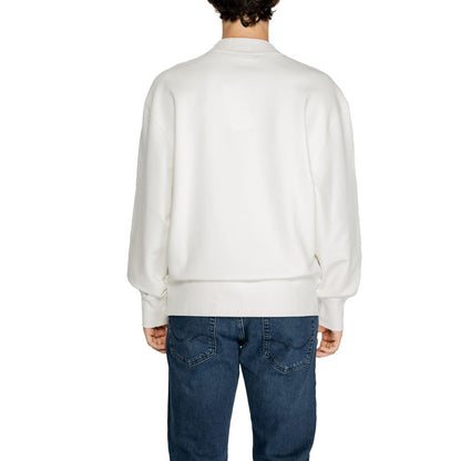 Calvin Klein Jeans – Weißes Sweatshirt aus recycelter Baumwolle