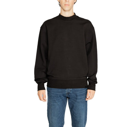 Calvin Klein Jeans – Schwarzes Sweatshirt aus recycelter Baumwolle