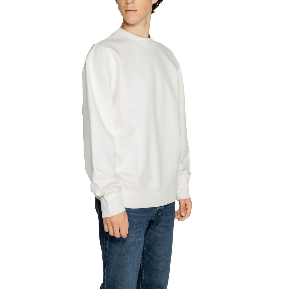 Calvin Klein Jeans – Weißes Sweatshirt aus recycelter Baumwolle