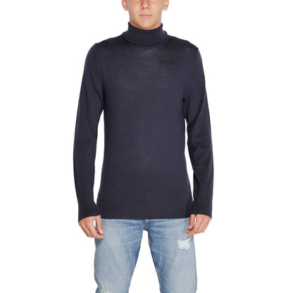 Calvin Klein – Blauer Rollkragenpullover aus Wolle