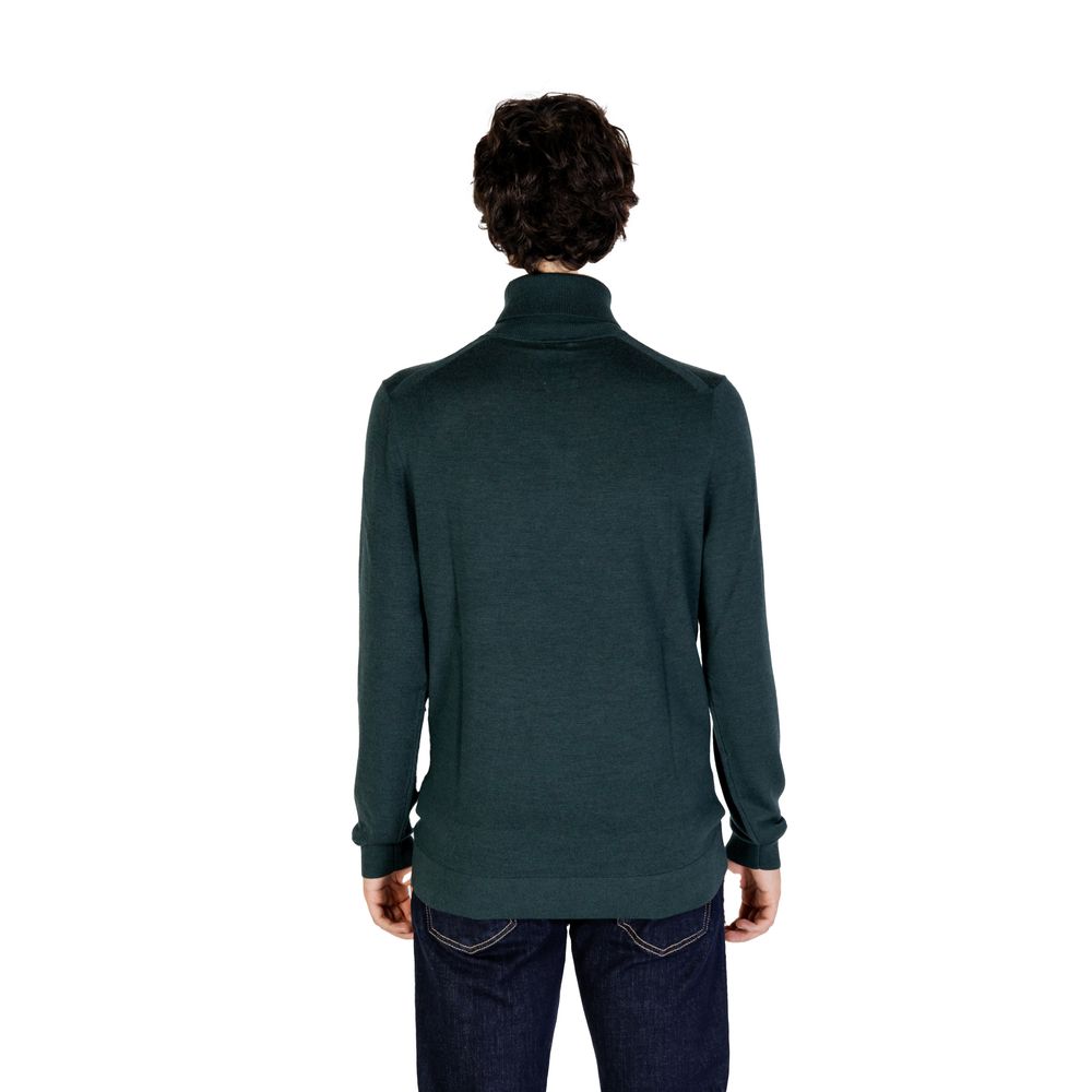 Calvin Klein – Grüner Rollkragenpullover aus Wolle