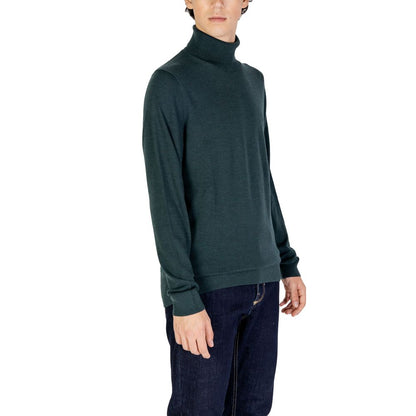 Calvin Klein – Grüner Rollkragenpullover aus Wolle