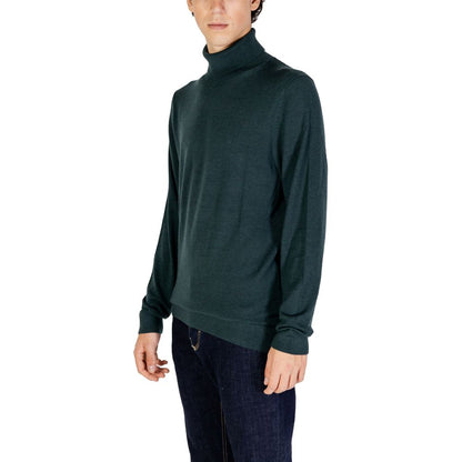 Calvin Klein – Grüner Rollkragenpullover aus Wolle