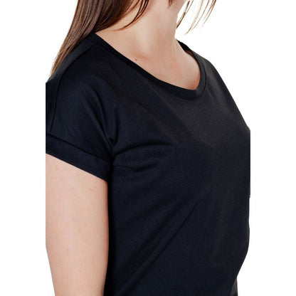 Vila Clothes – Schwarzes Baumwoll-T-Shirt