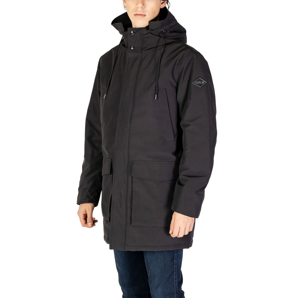 Replay Black Polyamide Parka