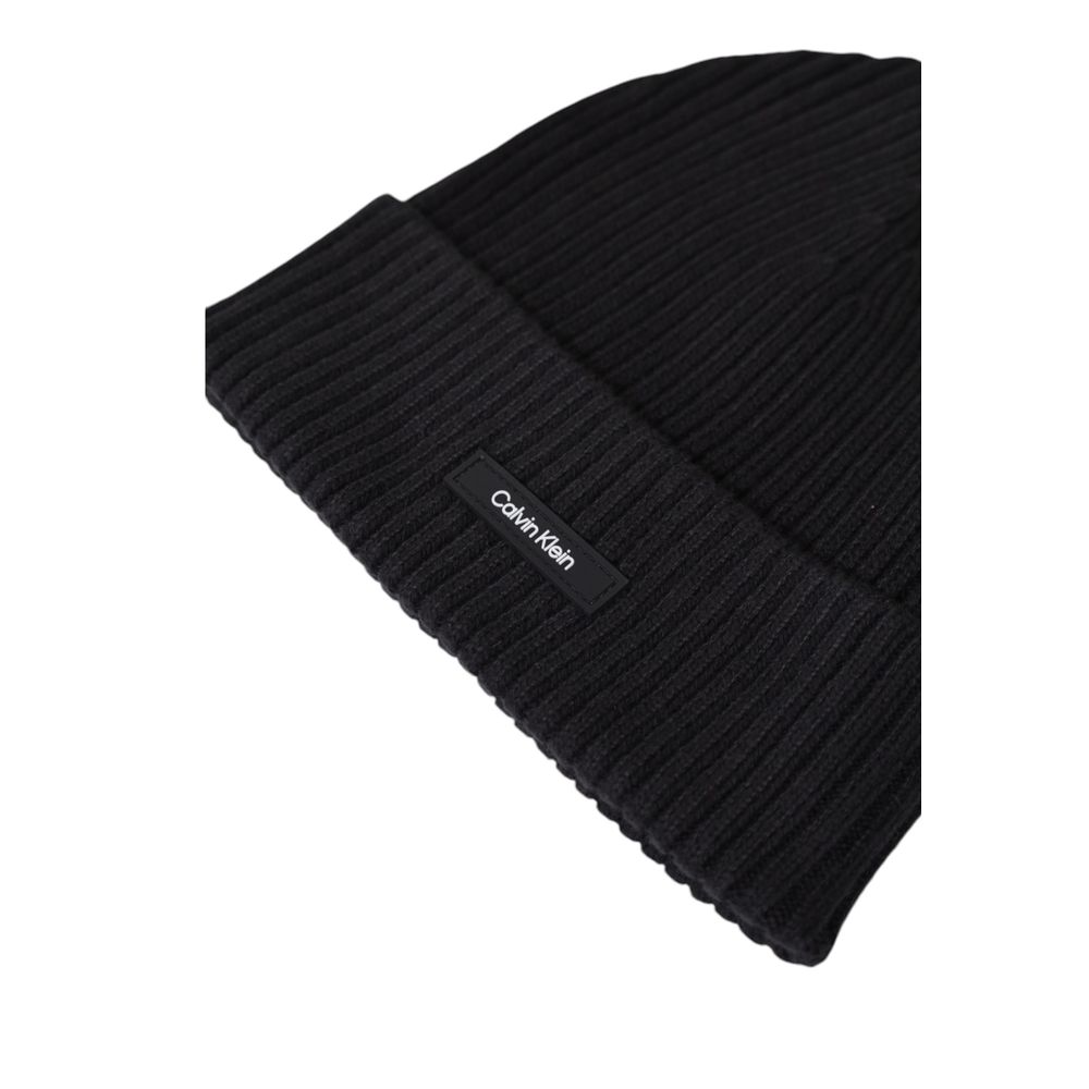 Calvin Klein – Schwarze Baseballkappe aus Bio-Baumwolle