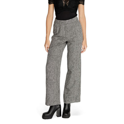 Vila Clothes – Schwarze Hose aus recyceltem Polyester