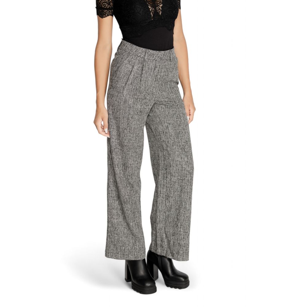 Vila Clothes – Schwarze Hose aus recyceltem Polyester