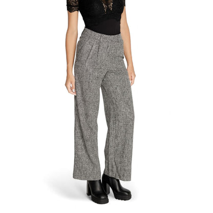 Vila Clothes – Schwarze Hose aus recyceltem Polyester