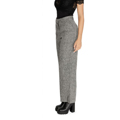 Vila Clothes – Schwarze Hose aus recyceltem Polyester