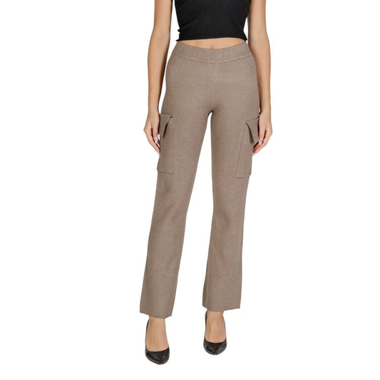 Vila Clothes – Beige Viskosehose