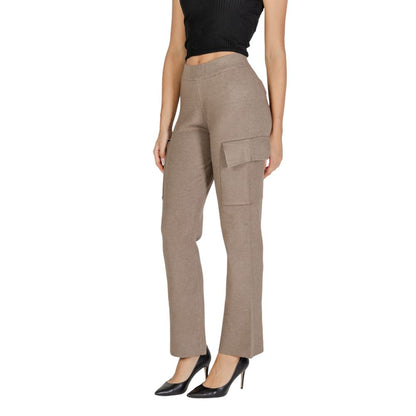 Vila Clothes – Beige Viskosehose