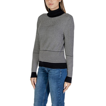 Sandro Ferrone Black And White Viscose Turtleneck